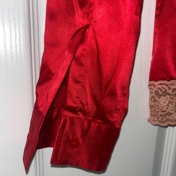 Beautiful RED Silky Dress Shirt - Picture 3 of 3